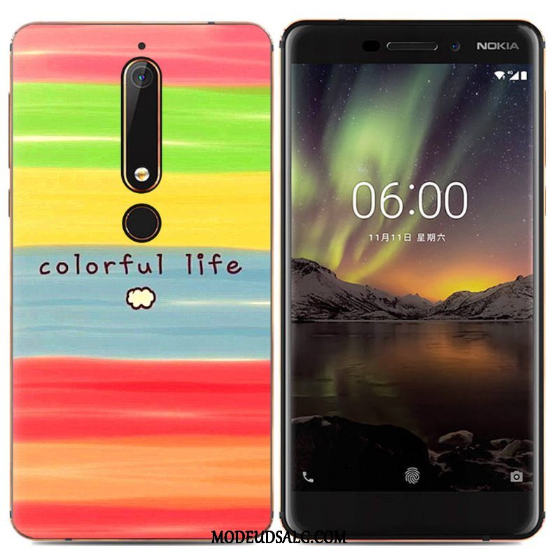 Nokia 6.1 Etui / Cover Blød Kreativ Beskyttelse Trend Simple