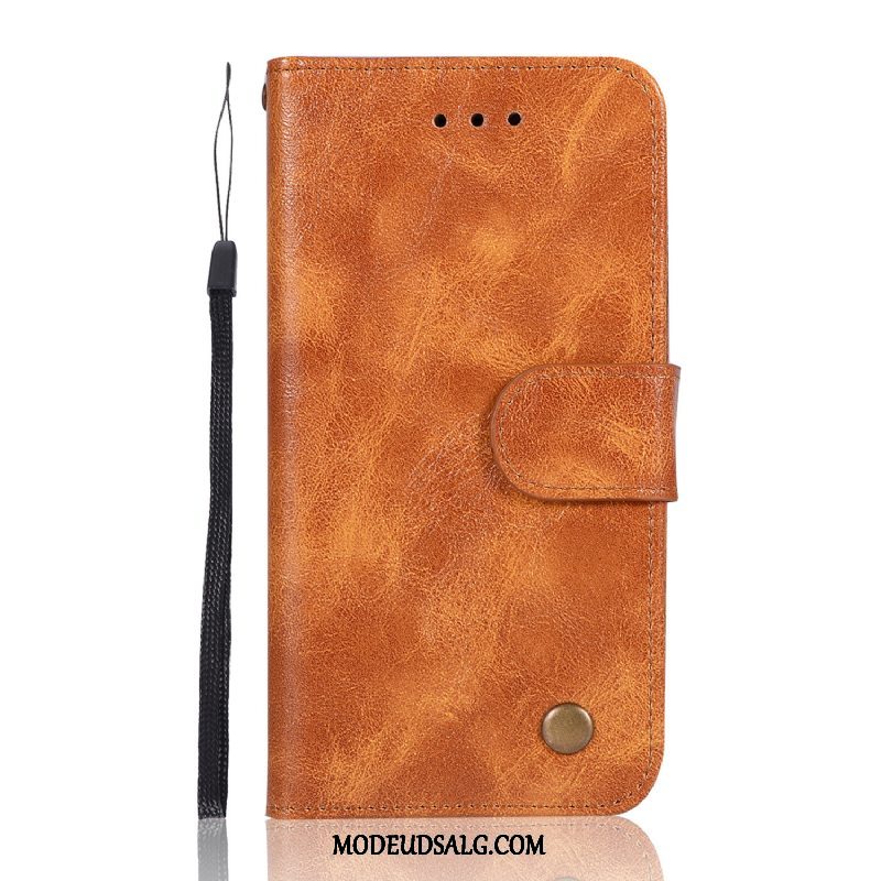 Nokia 6.1 Etui Cover Guld Lædertaske Beskyttelse Folio