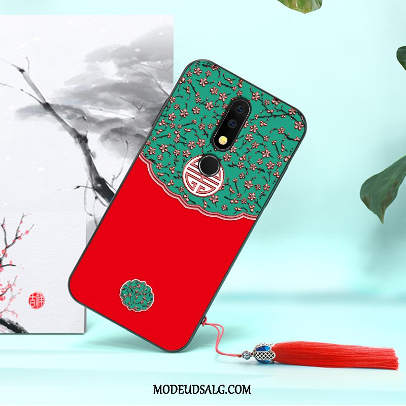 Nokia 6.1 Etui / Cover Rød Trend Blød Kinesisk Stil