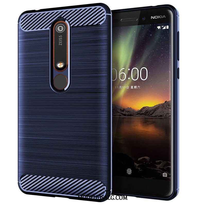 Nokia 6.1 Etui / Cover Silikone Anti-fald Sort