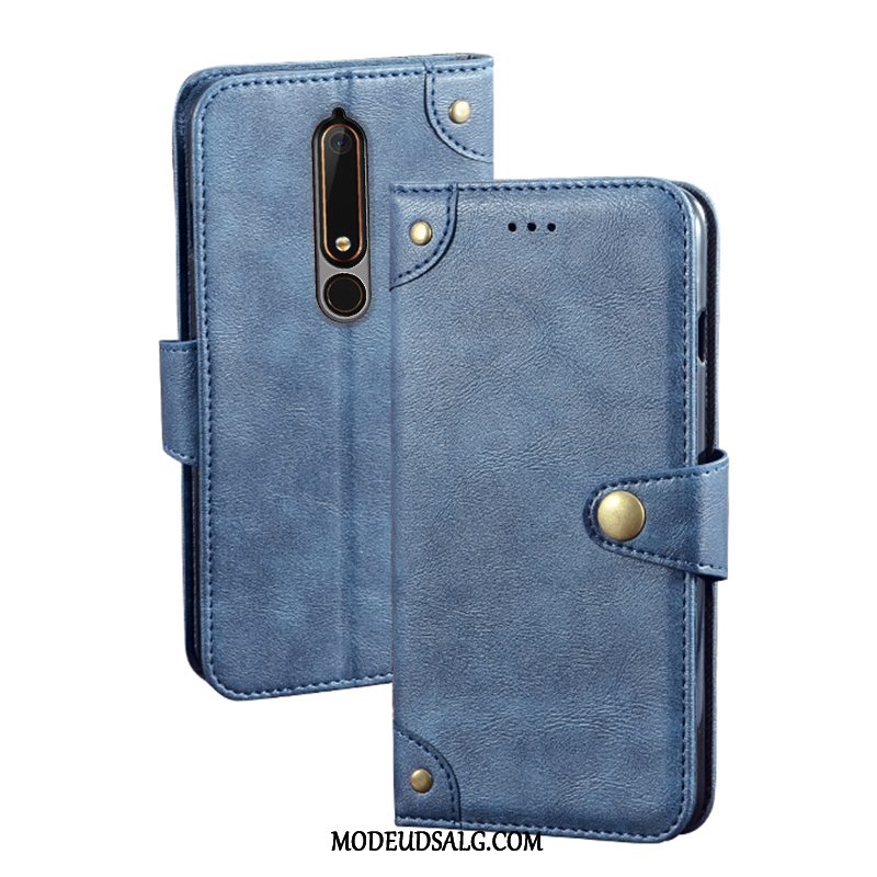 Nokia 6.1 Etui Folio Cover Rød Kreativ Kort