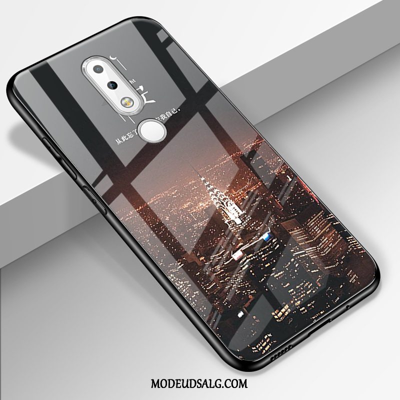 Nokia 6.1 Etui Hærdet Glas Mode Cartoon Beskyttelse Trendy