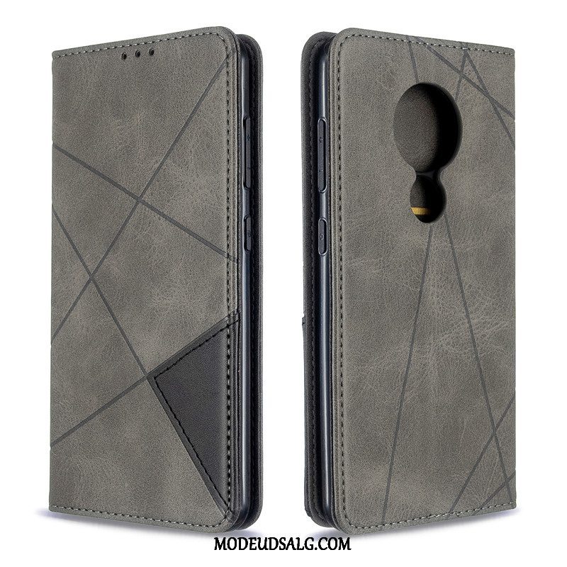 Nokia 6.2 Etui / Cover Gul Business Lædertaske Simple Solid Farve