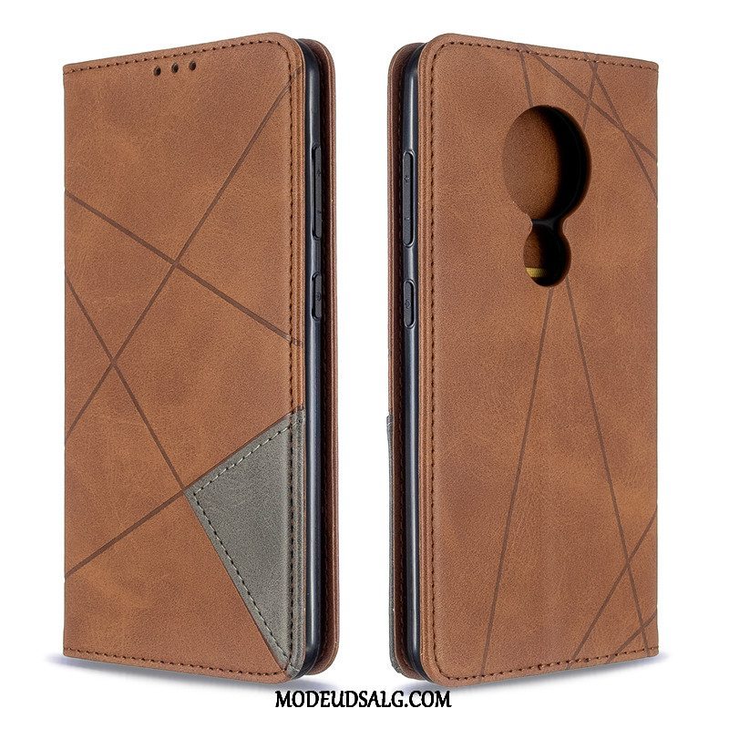 Nokia 6.2 Etui / Cover Gul Business Lædertaske Simple Solid Farve