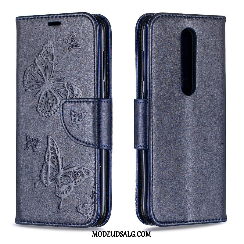 Nokia 6.2 Etui Relief Solid Farve Lædertaske Beskyttelse Cover