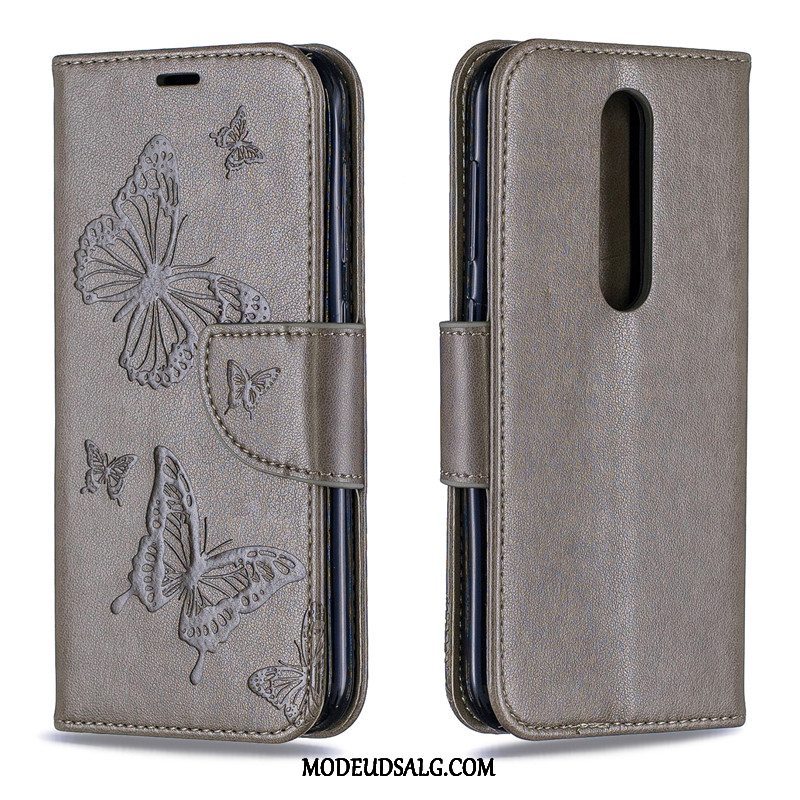 Nokia 6.2 Etui Relief Solid Farve Lædertaske Beskyttelse Cover