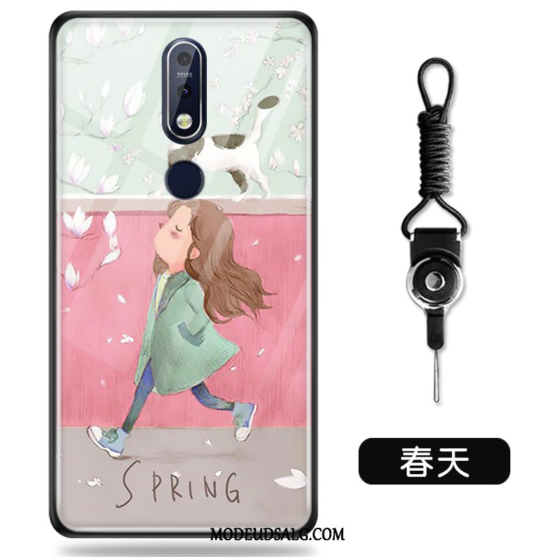 Nokia 7.1 Etui Af Personlighed Glas Smuk Hård Cartoon