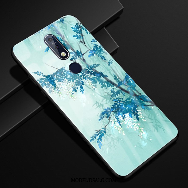 Nokia 7.1 Etui Anti-fald Cover Blå Beskyttelse Scenery