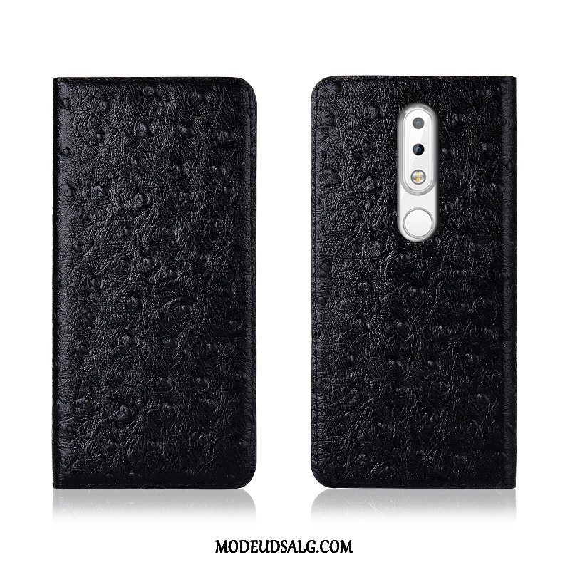 Nokia 7.1 Etui Anti-fald Fugl Rød Cover Lædertaske