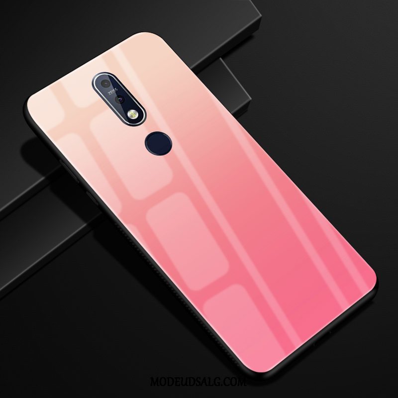 Nokia 7.1 Etui Anti-fald Lilla Gradient Beskyttelse Cover