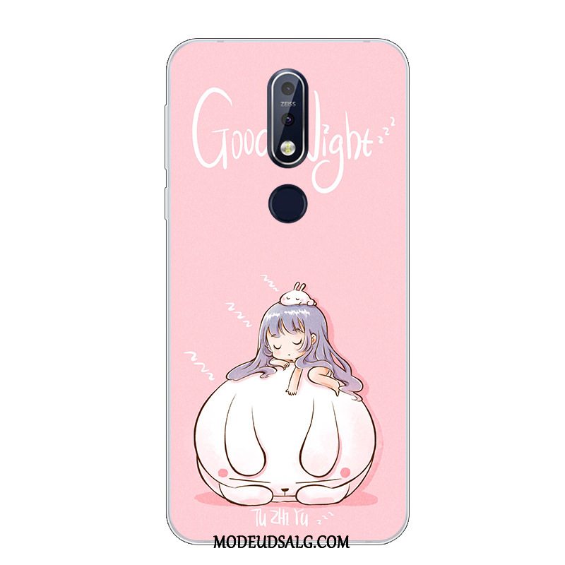 Nokia 7.1 Etui Cartoon Beskyttelse Cover Smuk Silikone