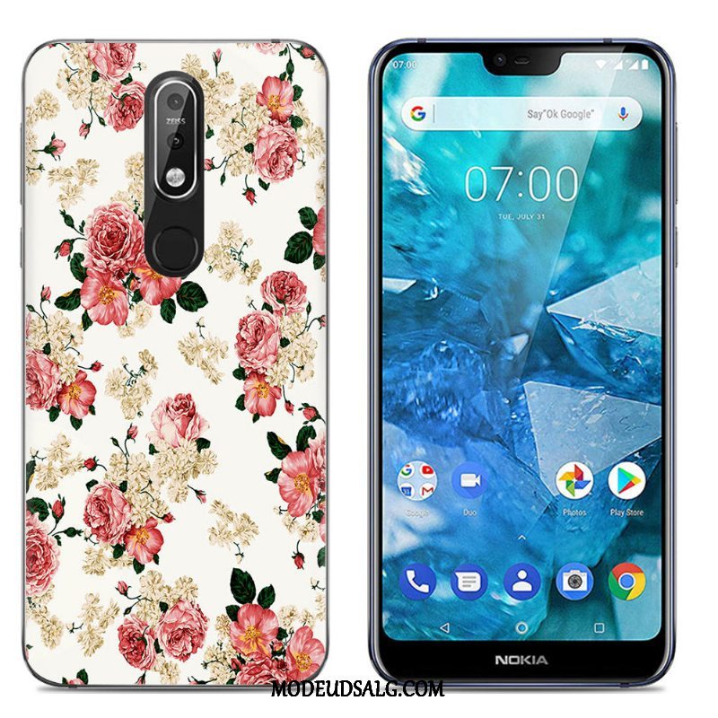 Nokia 7.1 Etui Cartoon Cover Blød Farve Silikone