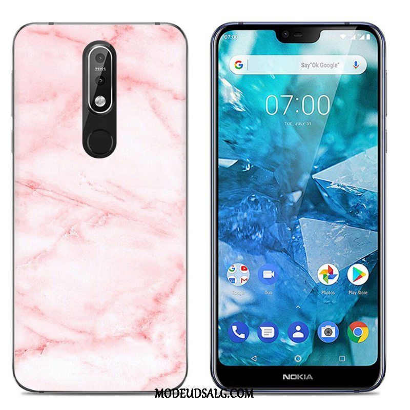 Nokia 7.1 Etui Cartoon Cover Blød Farve Silikone