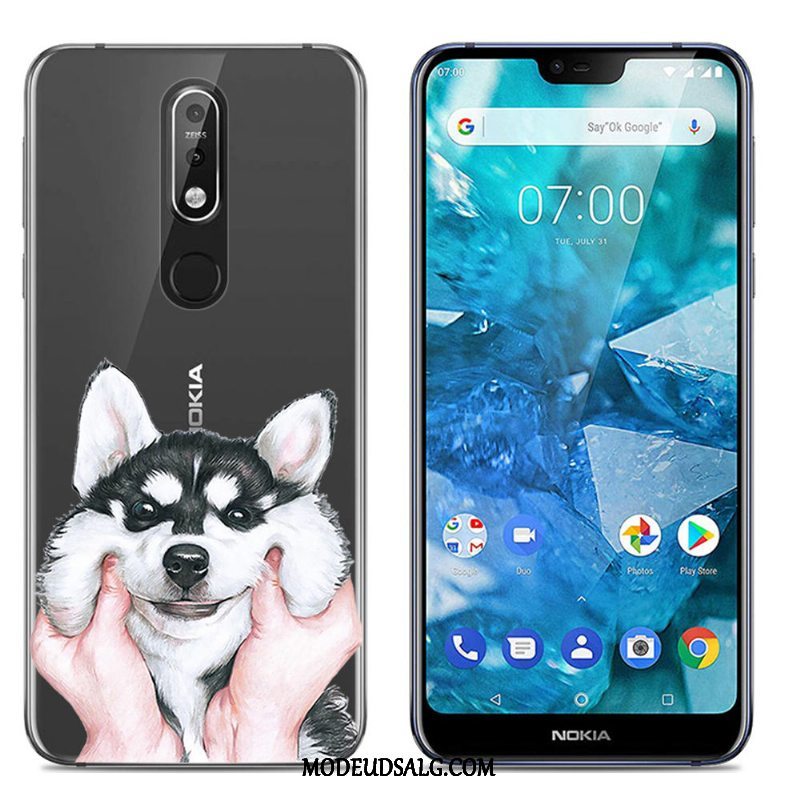 Nokia 7.1 Etui Cartoon Cover Blød Farve Silikone