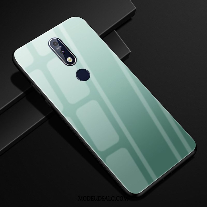 Nokia 7.1 Etui / Cover Anti-fald Gradient Glas Solid Farve