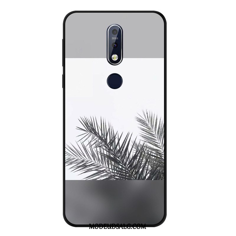 Nokia 7.1 Etui / Cover Anti-fald Nubuck Beskyttelse Sort