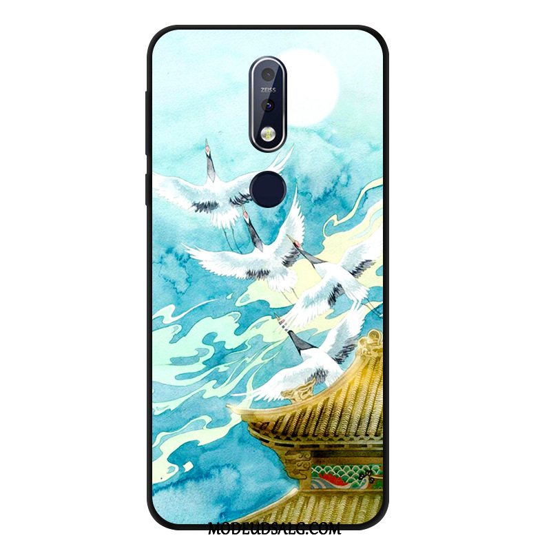 Nokia 7.1 Etui / Cover Beskyttelse Silikone Vind Anti-fald