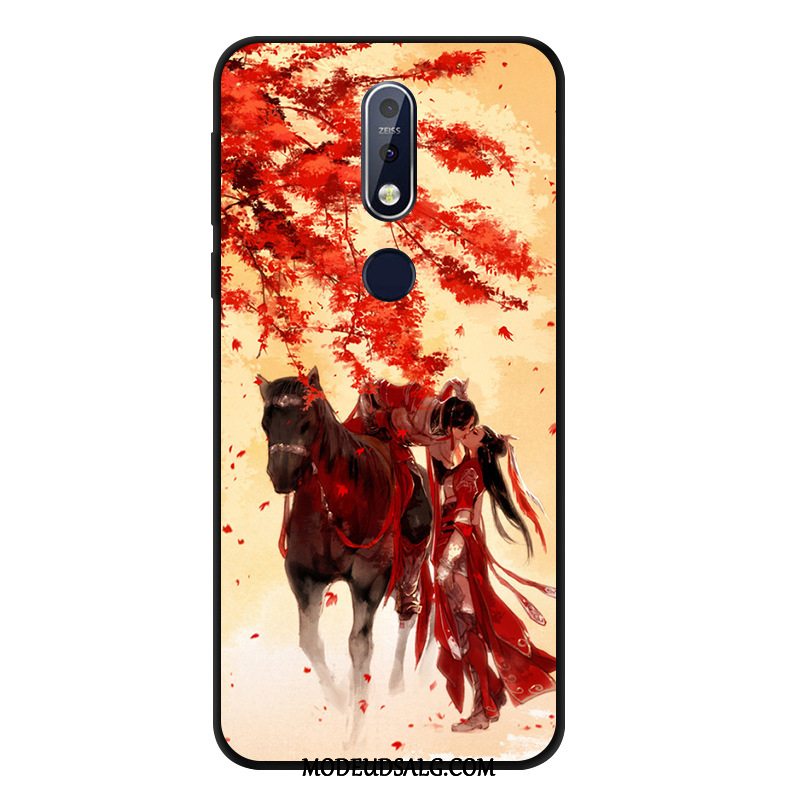 Nokia 7.1 Etui / Cover Beskyttelse Silikone Vind Anti-fald