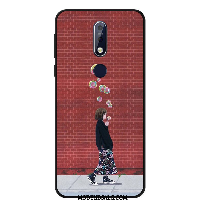 Nokia 7.1 Etui / Cover Beskyttelse Silikone Vind Anti-fald