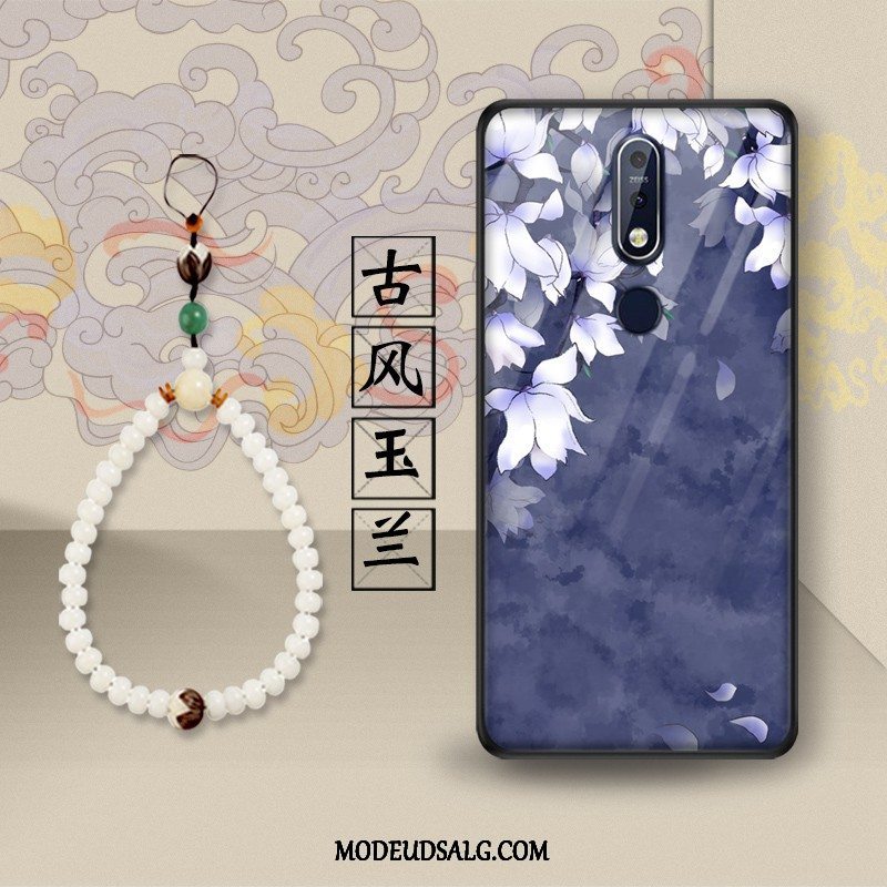 Nokia 7.1 Etui / Cover Dragon Grøn Support Kinesisk Stil Glas