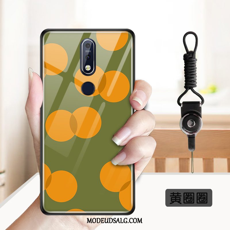 Nokia 7.1 Etui / Cover Silikone Trend Cartoon Tynd Gul