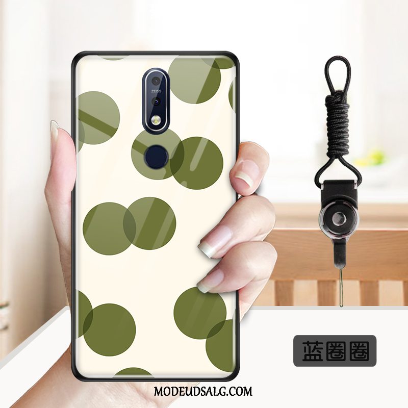 Nokia 7.1 Etui / Cover Silikone Trend Cartoon Tynd Gul