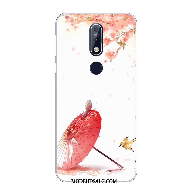 Nokia 7.1 Etui / Cover Smuk Silikone Beskyttelse Lyserød Blød