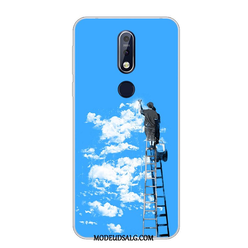 Nokia 7.1 Etui / Cover Smuk Silikone Beskyttelse Lyserød Blød