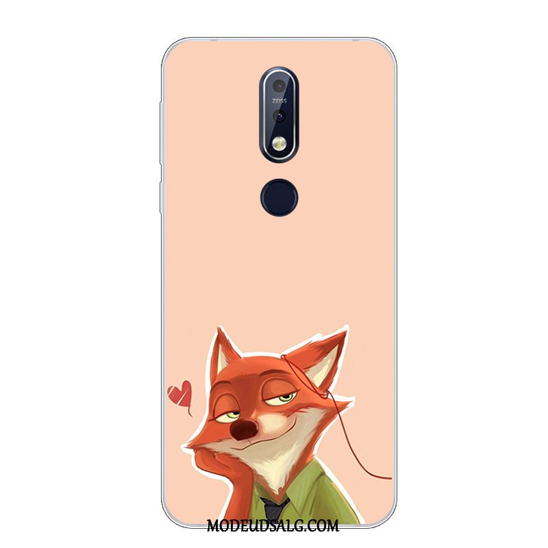 Nokia 7.1 Etui / Cover Smuk Silikone Beskyttelse Lyserød Blød