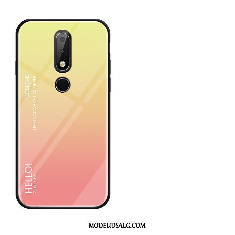 Nokia 7.1 Etui Kreativ Rød Gradient Cover Elskeren