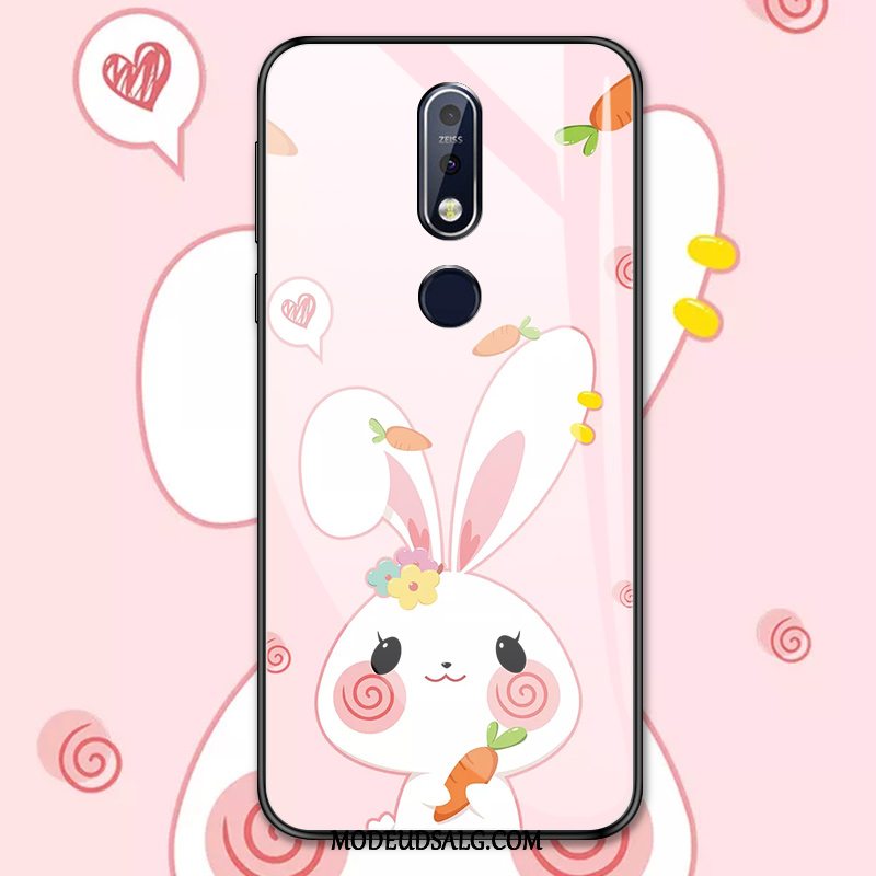 Nokia 7.1 Etui Smuk Lyserød Alt Inklusive Cover Cartoon