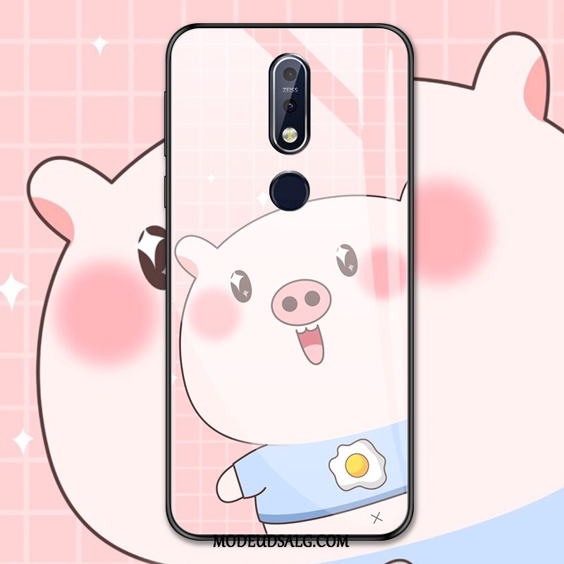 Nokia 7.1 Etui Smuk Lyserød Alt Inklusive Cover Cartoon