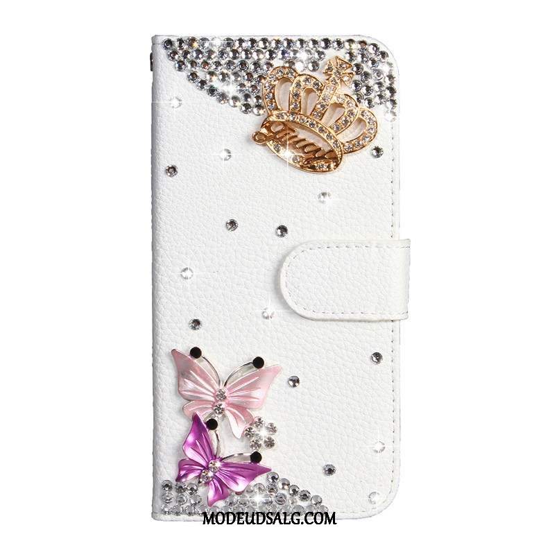 Nokia 7.1 Etui Strass I Hånden Hvid Folio Cover