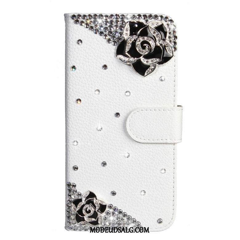 Nokia 7.1 Etui Strass I Hånden Hvid Folio Cover