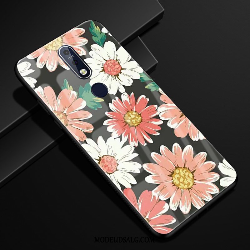 Nokia 7.1 Etui Trend Kreativ Mønster Sort Cover