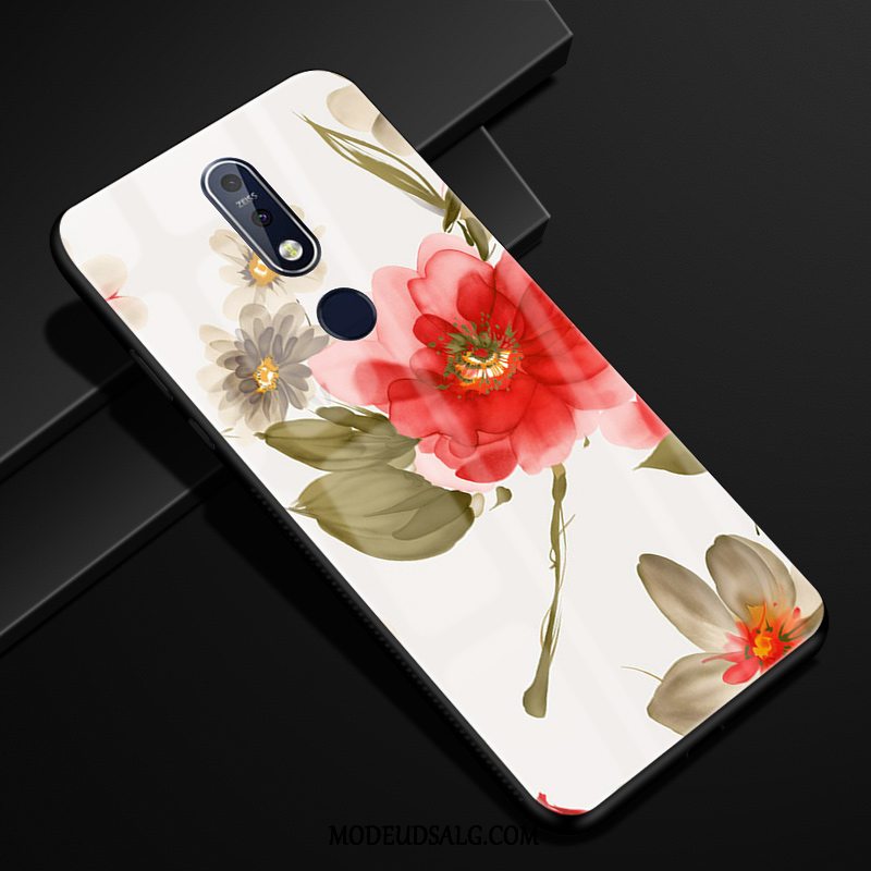 Nokia 7.1 Etui Trend Kreativ Mønster Sort Cover