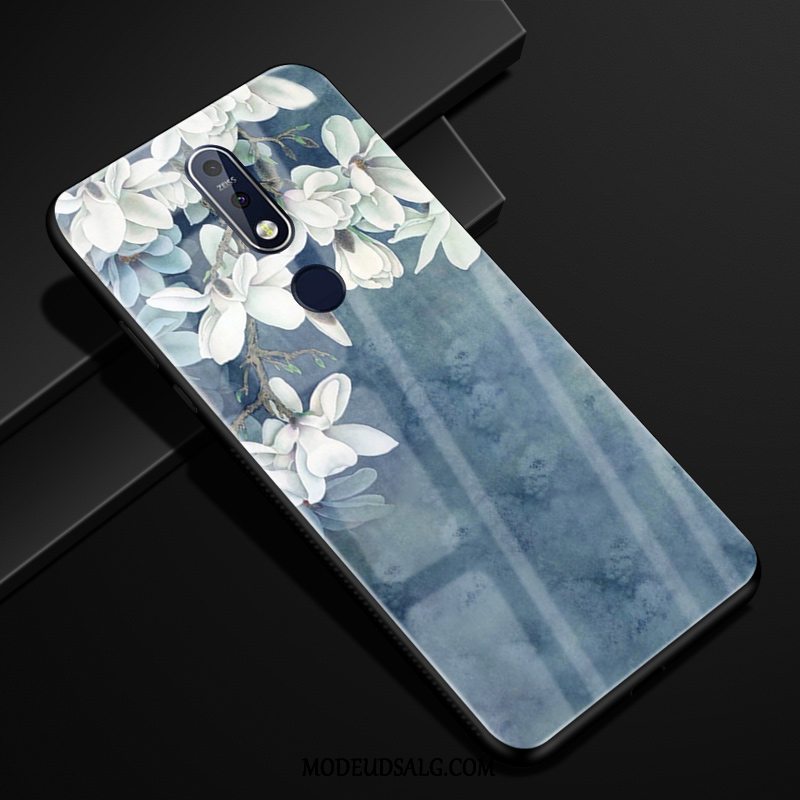 Nokia 7.1 Etui Trend Kreativ Mønster Sort Cover