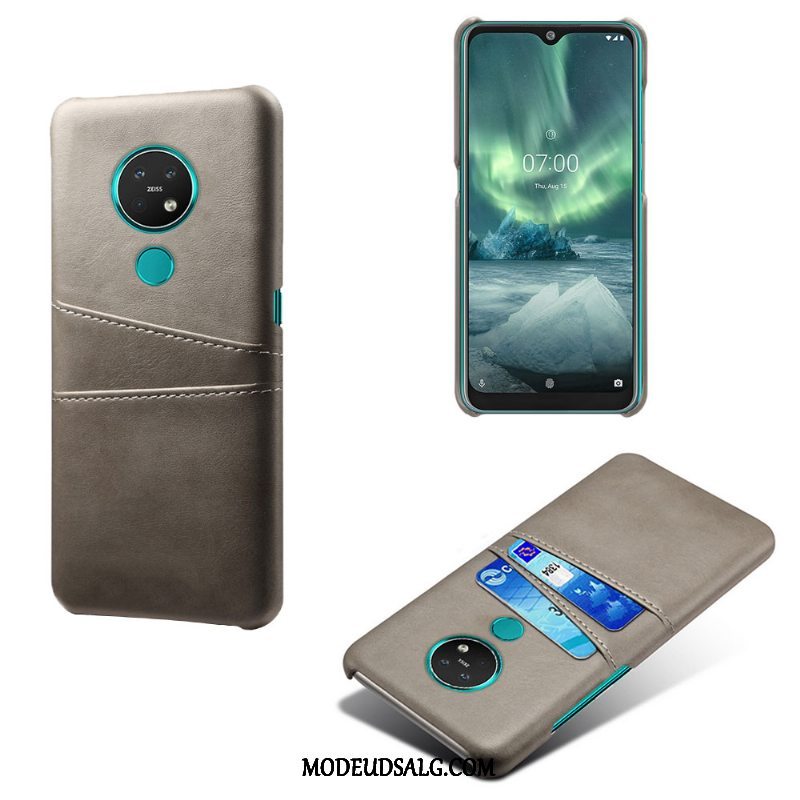 Nokia 7.2 Etui / Cover Beskyttelse Læder Kort Trend