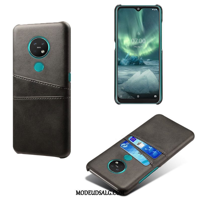 Nokia 7.2 Etui / Cover Beskyttelse Læder Kort Trend