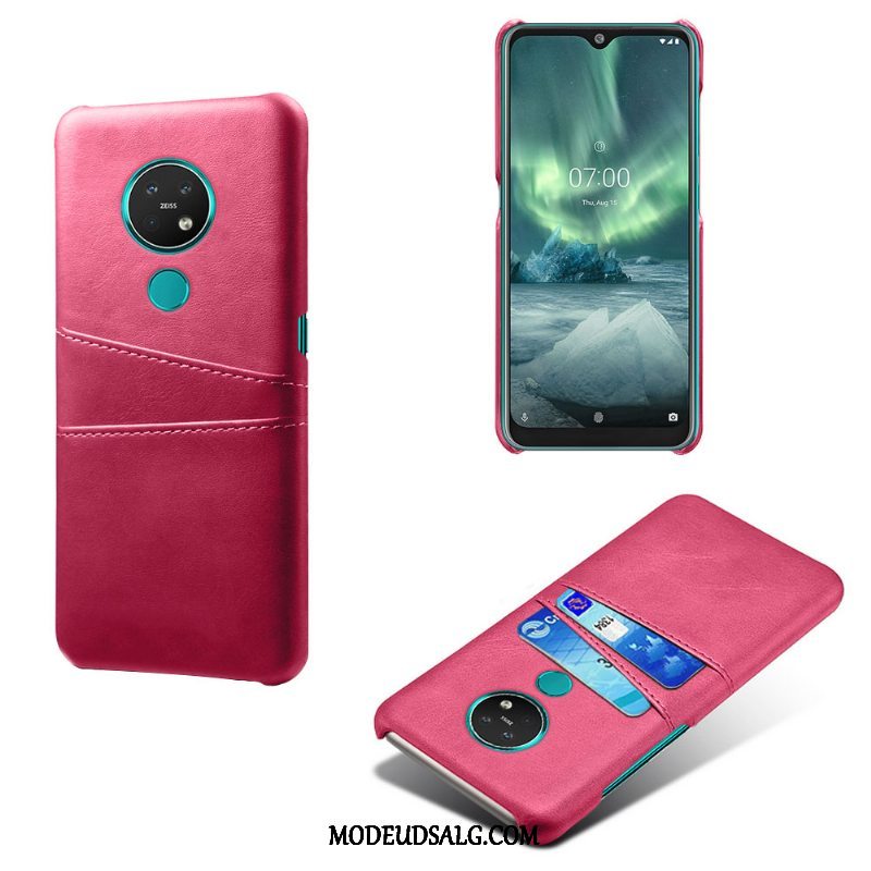 Nokia 7.2 Etui / Cover Beskyttelse Læder Kort Trend