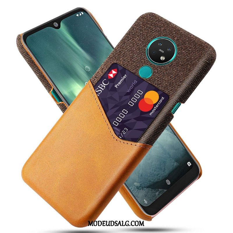 Nokia 7.2 Etui / Cover Kort Gul Anti-fald Kvalitet