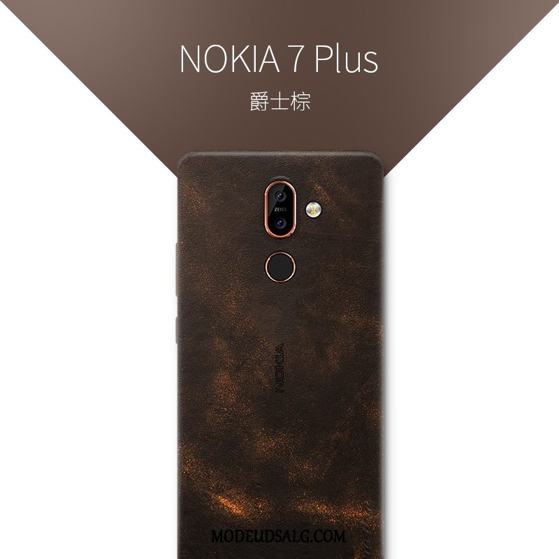 Nokia 7 Plus Etui / Cover Kreativ Af Personlighed Ægte Læder Tynd