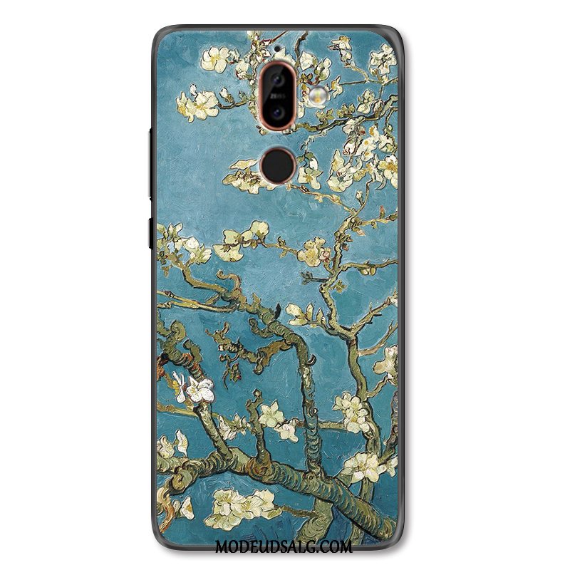 Nokia 7 Plus Etui / Cover Rose Beskyttelse Trend Høj Blomster