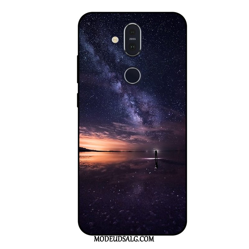 Nokia 8.1 Etui Alt Inklusive Stjerneklar Lilla Blød Beskyttelse