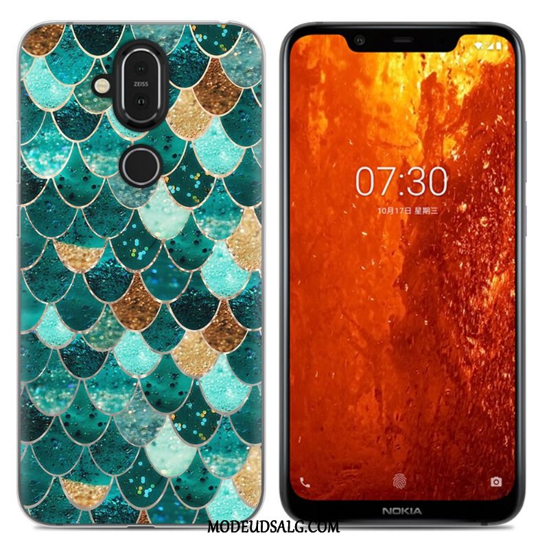 Nokia 8.1 Etui Anti-fald Alt Inklusive Grøn Cover Blød