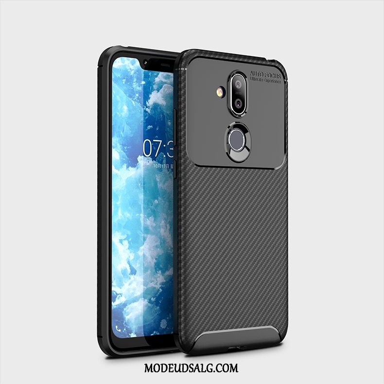 Nokia 8.1 Etui Cover Alt Inklusive Af Personlighed Nubuck Sort