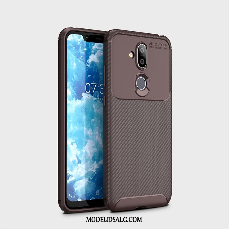 Nokia 8.1 Etui Cover Alt Inklusive Af Personlighed Nubuck Sort