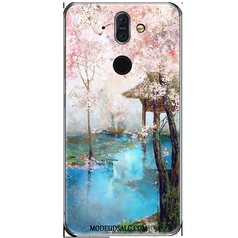 Nokia 8 Sirocco Etui Cover Lilla Trend Silikone Anti-fald