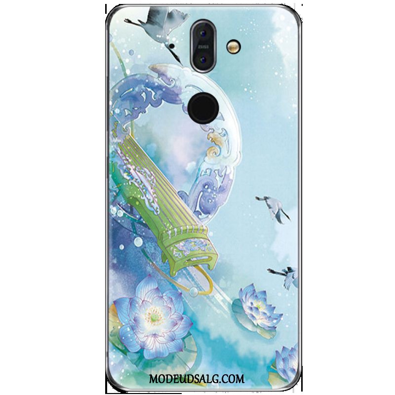 Nokia 8 Sirocco Etui Cover Lilla Trend Silikone Anti-fald