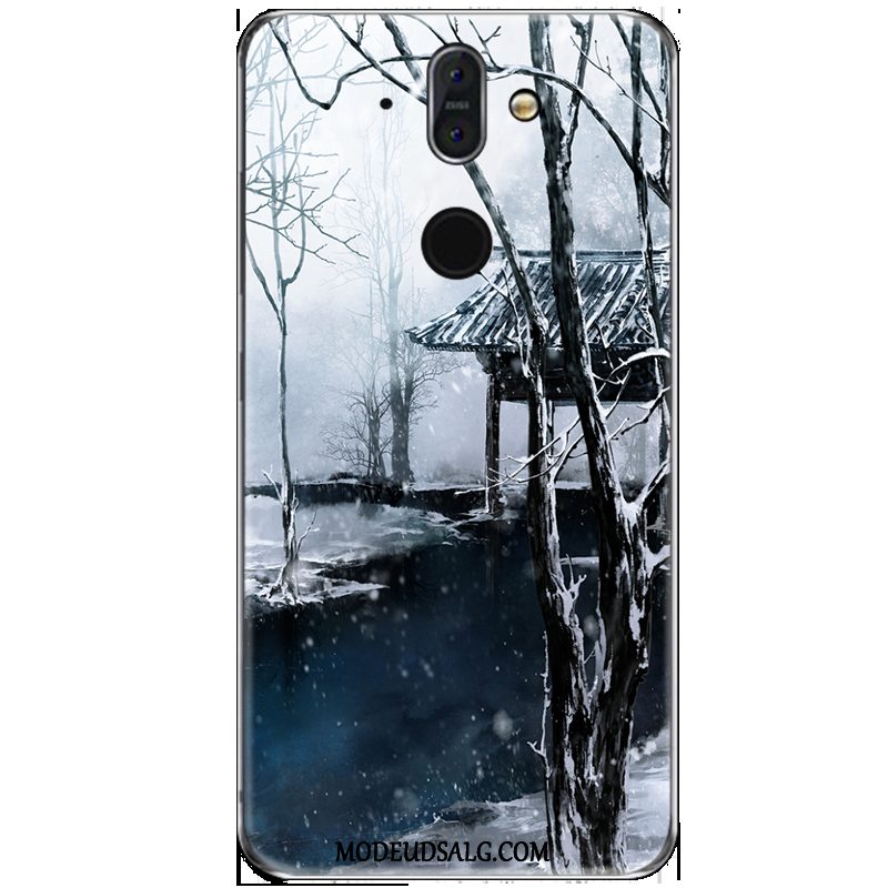 Nokia 8 Sirocco Etui Cover Lilla Trend Silikone Anti-fald